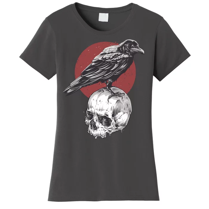 Raven On Skull Women's T-Shirt