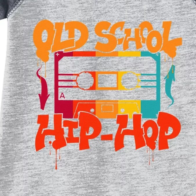 Retro Old School Hip Hop 80s 90s Graffiti Cassette Infant Baby Jersey Bodysuit