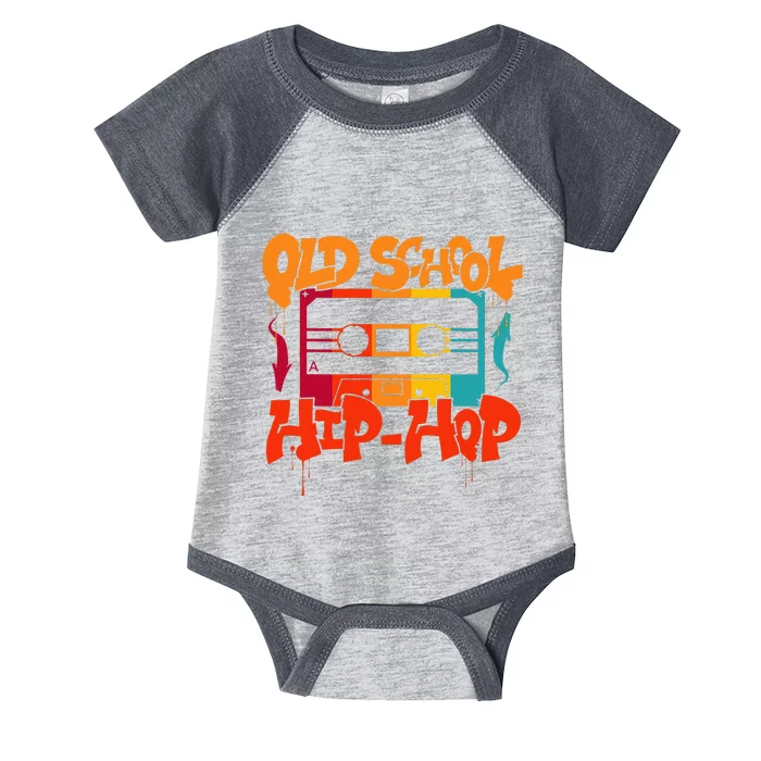 Retro Old School Hip Hop 80s 90s Graffiti Cassette Infant Baby Jersey Bodysuit