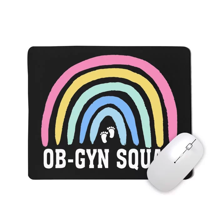 Rainbow ObGyn Squad Obstetrician Gynecologist Mousepad