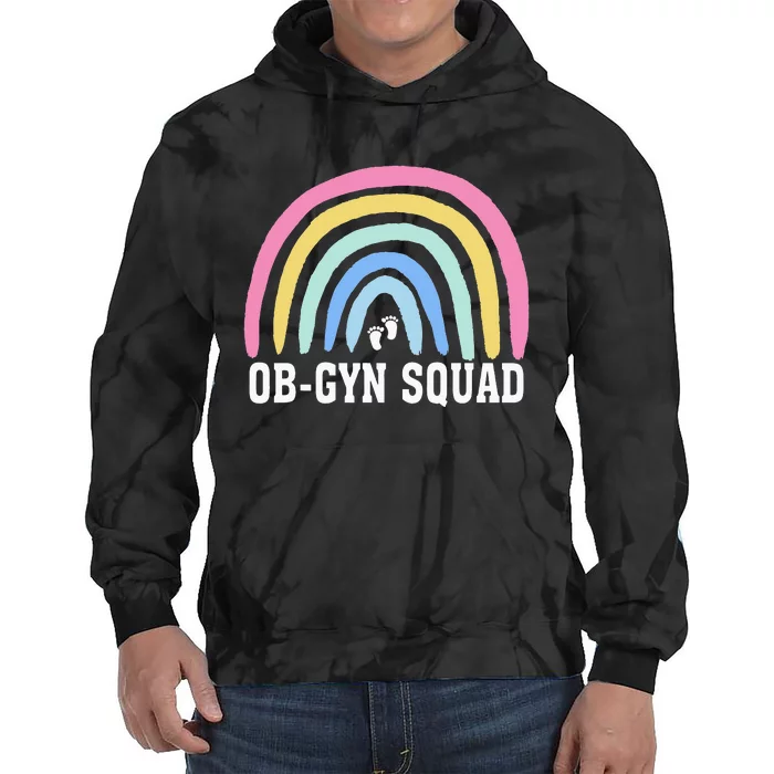 Rainbow ObGyn Squad Obstetrician Gynecologist Tie Dye Hoodie