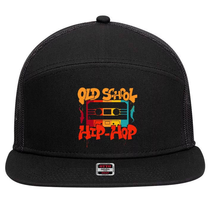 Retro Old School Hip Hop 80s 90s Graffiti Cassette 7 Panel Mesh Trucker Snapback Hat