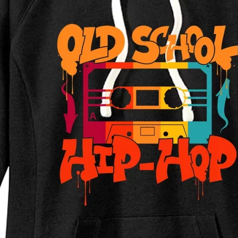 Retro Old School Hip Hop 80s 90s Graffiti Cassette Women's Fleece Hoodie