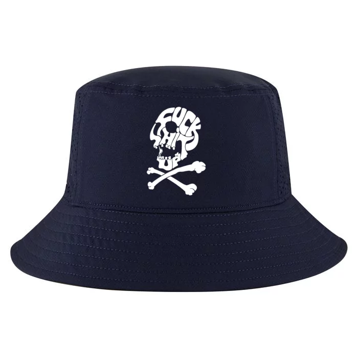 Rude Offensive Skull And Bones Cool Comfort Performance Bucket Hat