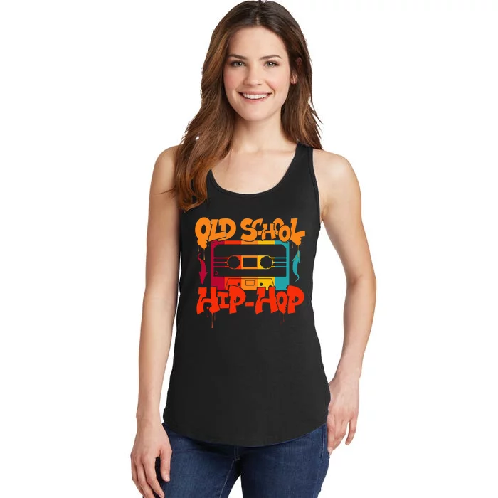 Retro Old School Hip Hop 80s 90s Graffiti Cassette Ladies Essential Tank