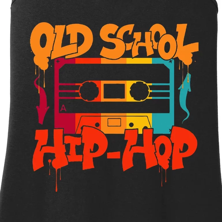 Retro Old School Hip Hop 80s 90s Graffiti Cassette Ladies Essential Tank