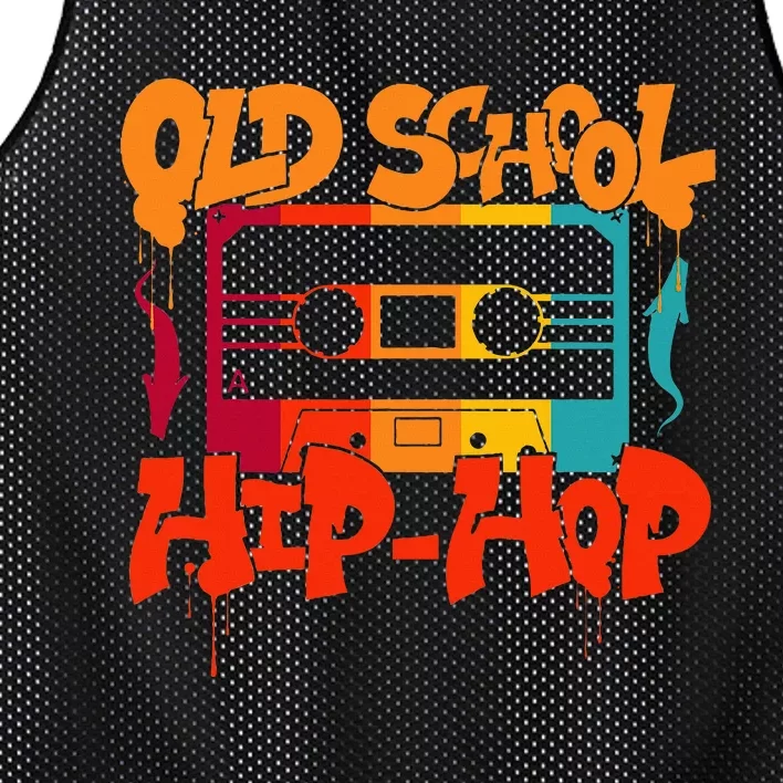 Retro Old School Hip Hop 80s 90s Graffiti Cassette Mesh Reversible Basketball Jersey Tank