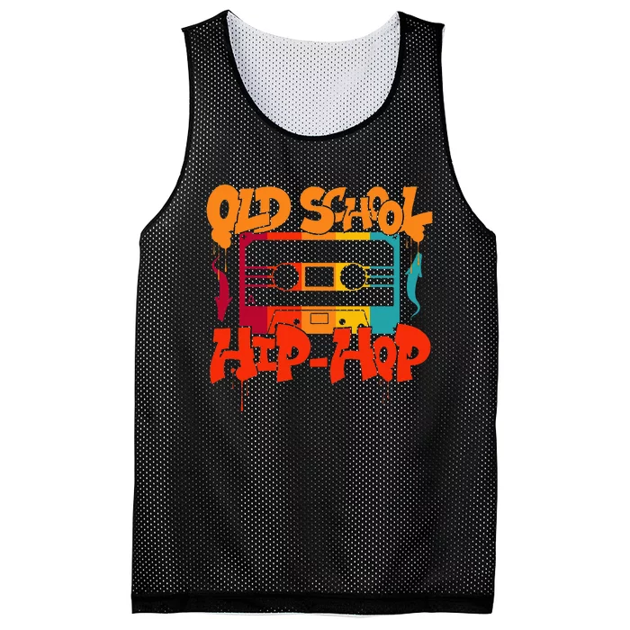 Retro Old School Hip Hop 80s 90s Graffiti Cassette Mesh Reversible Basketball Jersey Tank