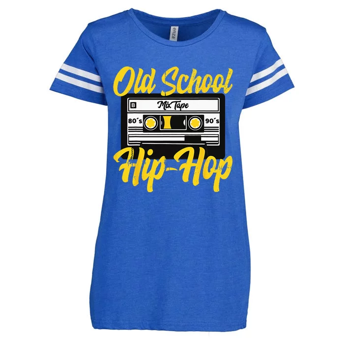 Retro Old School Hip Hop 80s 90s Mixtape Cassette Gift Enza Ladies Jersey Football T-Shirt