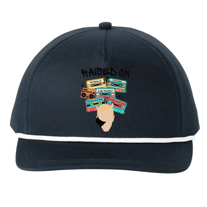 Raised On Slim Retro Cassettes Hip Hop Snapback Five-Panel Rope Hat