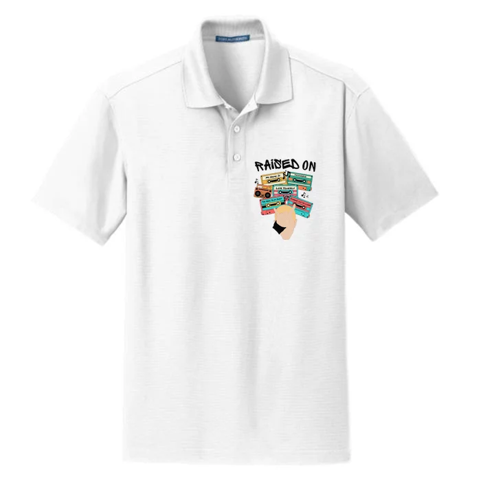 Raised On Slim Retro Cassettes Hip Hop Dry Zone Grid Performance Polo