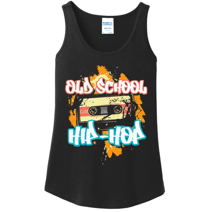 Retro Old School Hip Hop 80s 90s Graffiti Cassette Gift Ladies Essential Tank