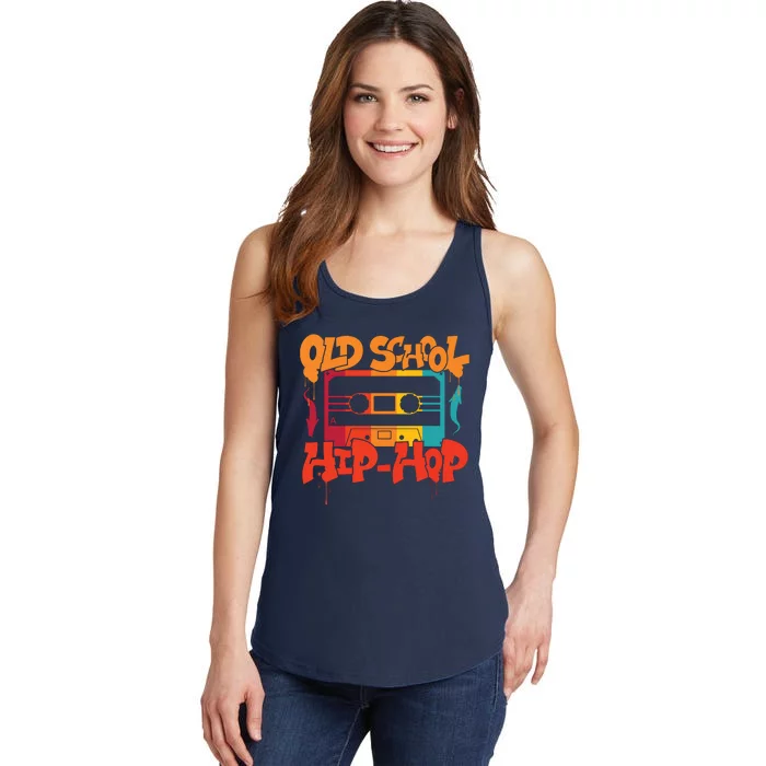 Retro Old School Hip Hop 80s 90s Graffiti Cassette Ladies Essential Tank