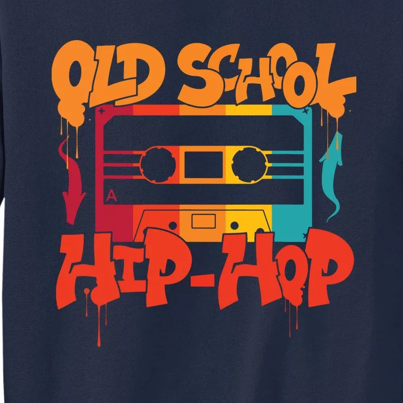 Retro Old School Hip Hop 80s 90s Graffiti Cassette Tall Sweatshirt