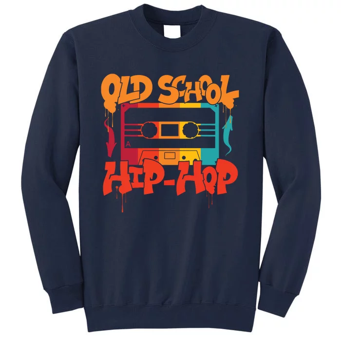 Retro Old School Hip Hop 80s 90s Graffiti Cassette Tall Sweatshirt