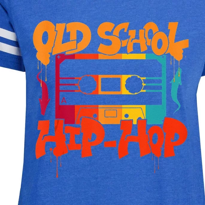 Retro Old School Hip Hop 80s 90s Graffiti Cassette Enza Ladies Jersey Football T-Shirt