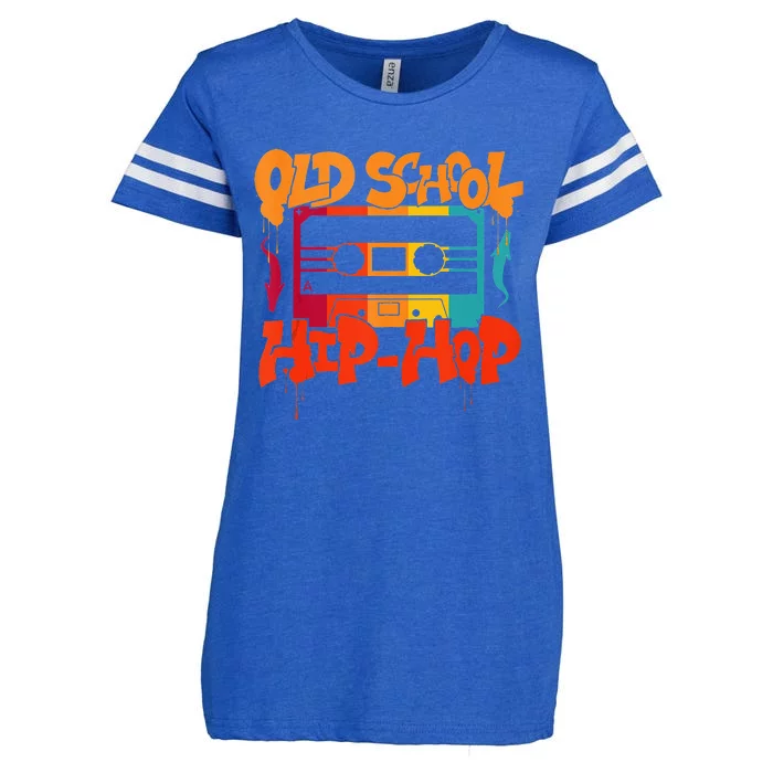 Retro Old School Hip Hop 80s 90s Graffiti Cassette Enza Ladies Jersey Football T-Shirt