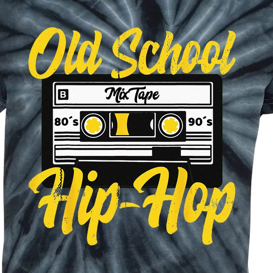 Retro Old School Hip Hop 80s 90s Mixtape Cassette Gift Kids Tie-Dye T-Shirt