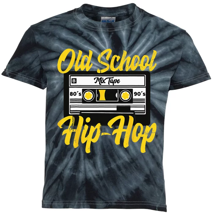 Retro Old School Hip Hop 80s 90s Mixtape Cassette Gift Kids Tie-Dye T-Shirt