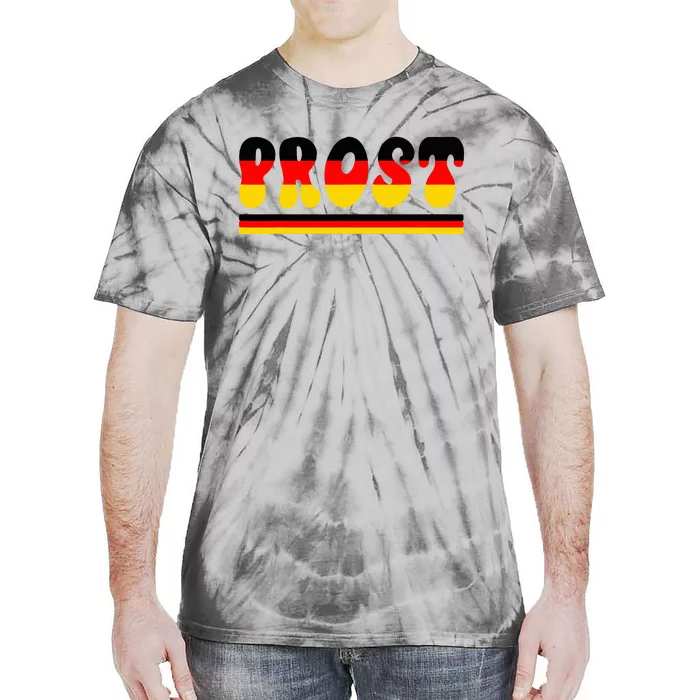 Retro Oktoberfest Squad German Flag Prost Tie-Dye T-Shirt