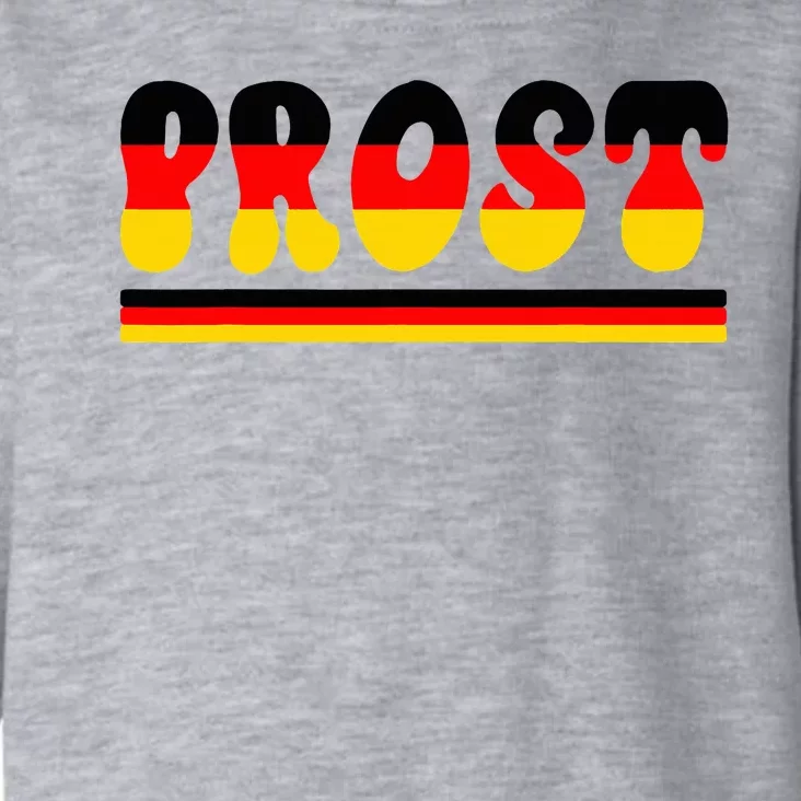 Retro Oktoberfest Squad German Flag Prost Toddler Hoodie