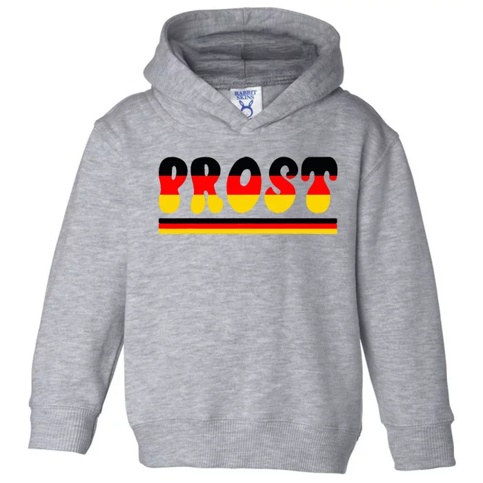 Retro Oktoberfest Squad German Flag Prost Toddler Hoodie