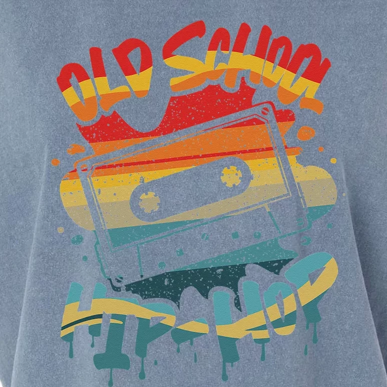 Retro Old School Hip Hop 80s 90s Graffiti Cassette Mixtape Garment-Dyed Women's Muscle Tee