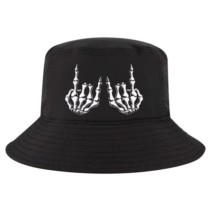 Rock On Skeleton Hand Rock And Roll Rock Band Cool Comfort Performance Bucket Hat