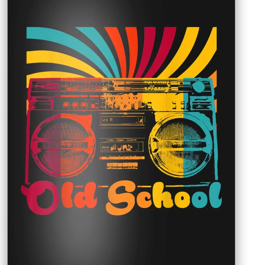 Retro Old School Cool Portable Boombox Cassette HipHop Gift Poster