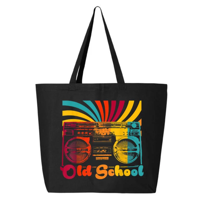 Retro Old School Cool Portable Boombox Cassette HipHop Gift 25L Jumbo Tote