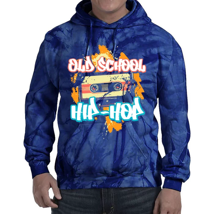 Retro Old School Hip Hop 80s 90s Graffiti Cassette Gift Tie Dye Hoodie