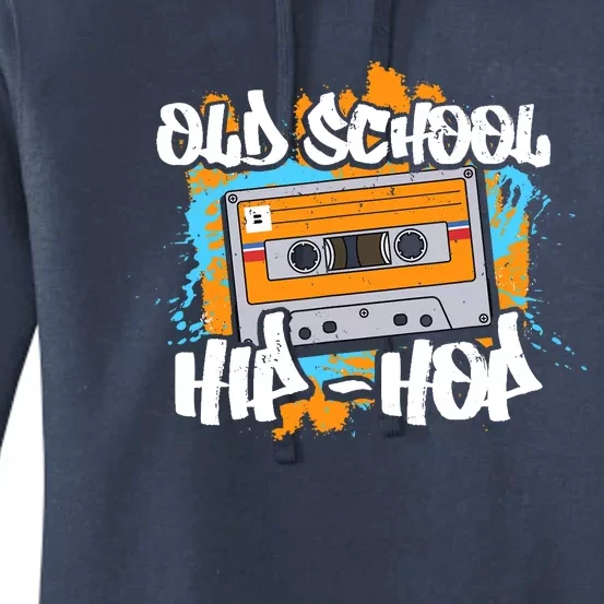 Retro Old School Hip Hop 80s 90s Graffiti Cassette Gift Women's Pullover Hoodie