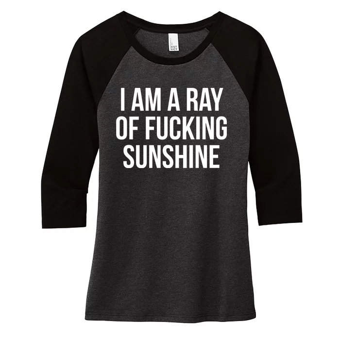 Ray Of Sunshine Women's Tri-Blend 3/4-Sleeve Raglan Shirt