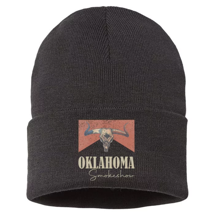 Retro Oklahoma Smokeshow Western Sustainable Knit Beanie