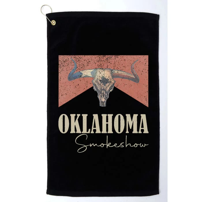 Retro Oklahoma Smokeshow Western Platinum Collection Golf Towel