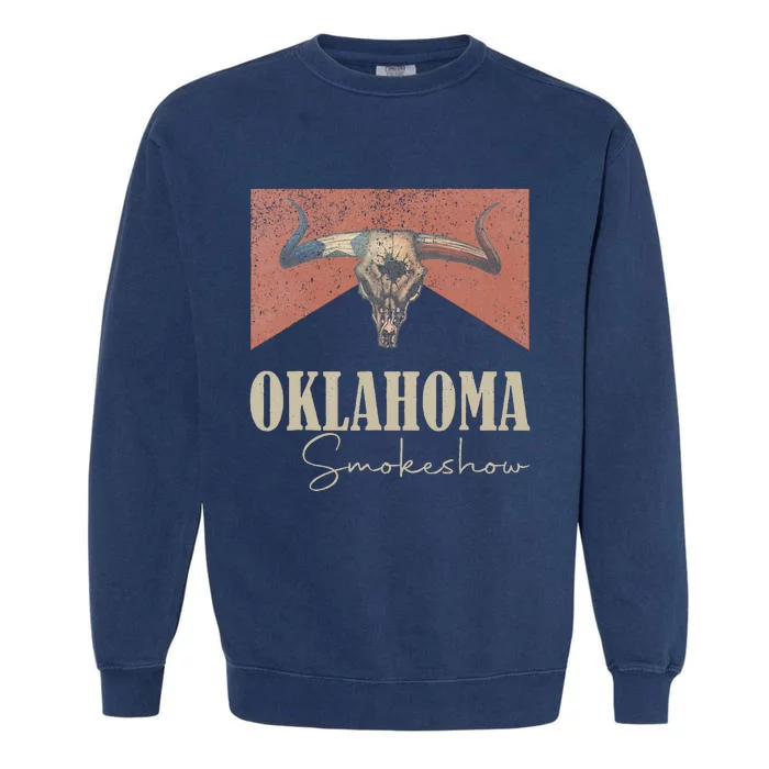 Retro Oklahoma Smokeshow Western Garment-Dyed Sweatshirt