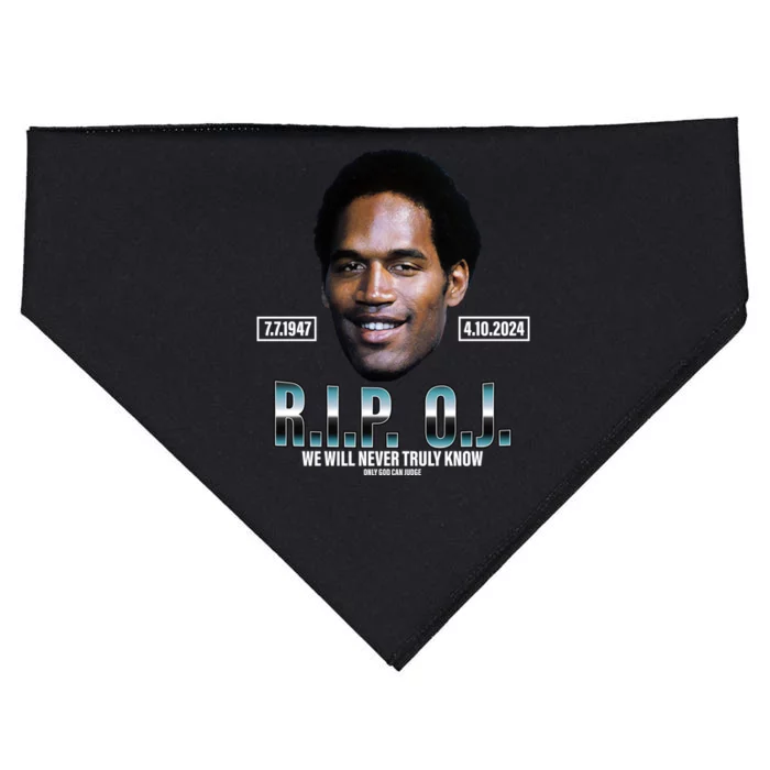 Rip Oj Simpson We Will Never Truly Know Only God Can Judge USA-Made Doggie Bandana