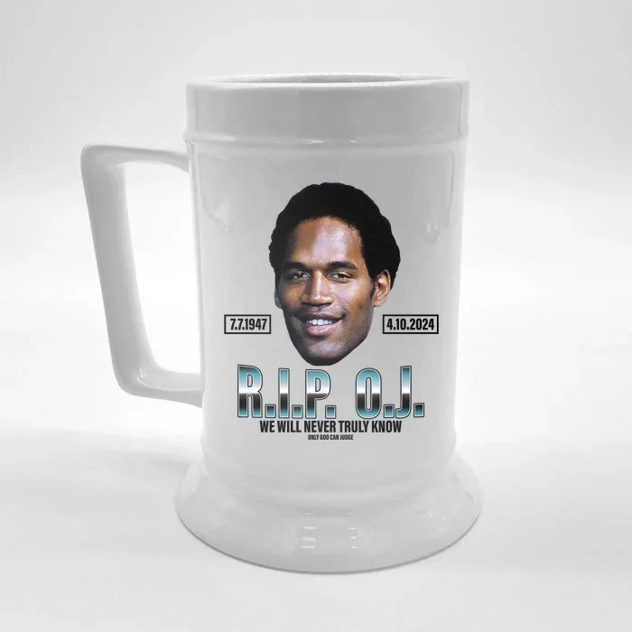 Rip Oj Simpson We Will Never Truly Know Only God Can Judge Front & Back Beer Stein