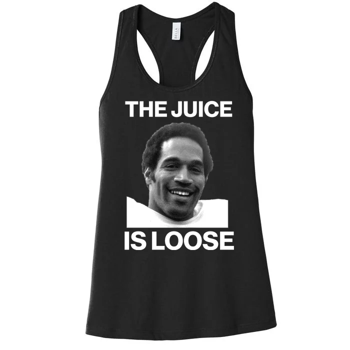 Rip Oj Simpson The Juice Is Loose Women's Racerback Tank