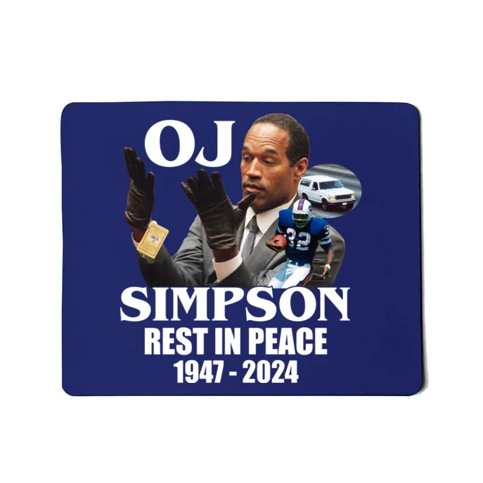 Rip Oj Simpson 1947 2024 Mousepad