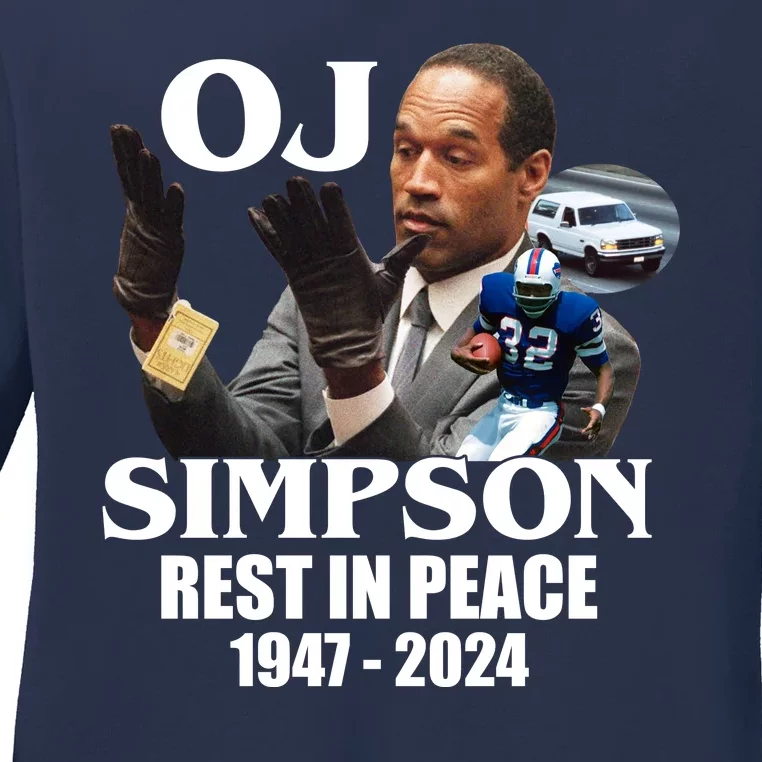 Rip Oj Simpson 1947 2024 Ladies Long Sleeve Shirt