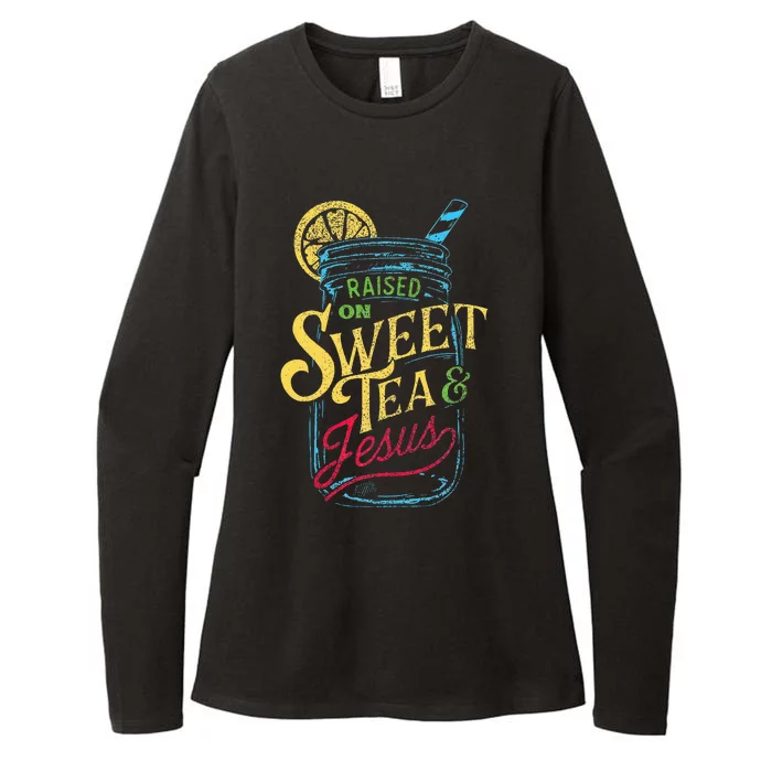 Raised On Sweet Tea & Jesus Southern Pride Iced Tea Womens CVC Long Sleeve Shirt