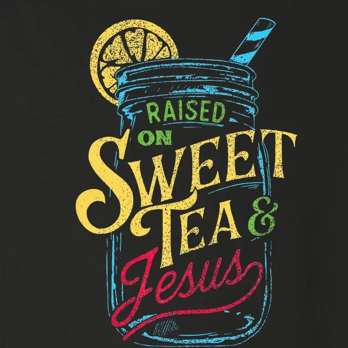 Raised On Sweet Tea & Jesus Southern Pride Iced Tea Toddler Long Sleeve Shirt