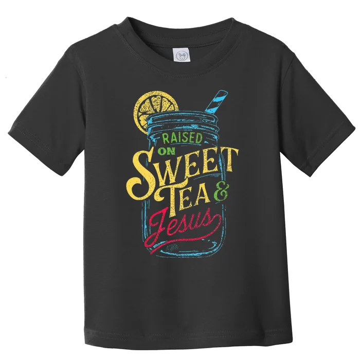 Raised On Sweet Tea & Jesus Southern Pride Iced Tea Toddler T-Shirt