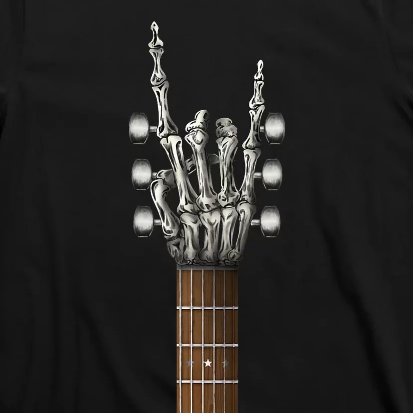 Rock On Skeleton Hand Guitar Rock & Roll Rock Band T-Shirt