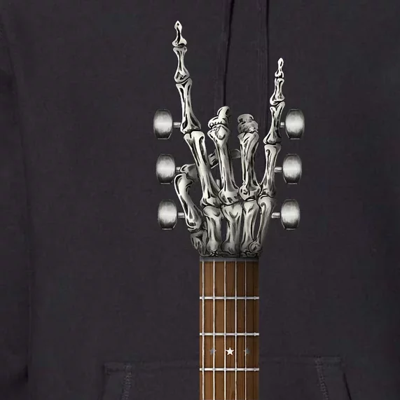 Rock On Skeleton Hand Guitar Rock & Roll Rock Band Premium Hoodie