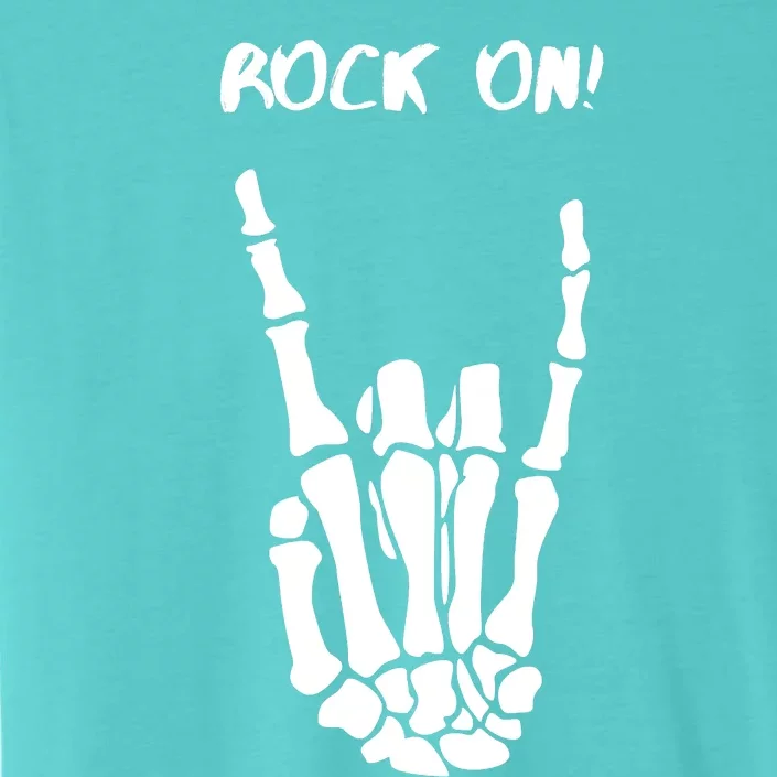 Rock On Skeleton Rock And Roll Halloween Costume Idea ChromaSoft Performance T-Shirt