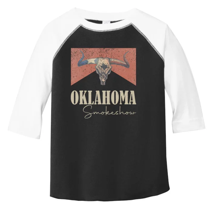 Retro Oklahoma Smokeshow Western Toddler Fine Jersey T-Shirt