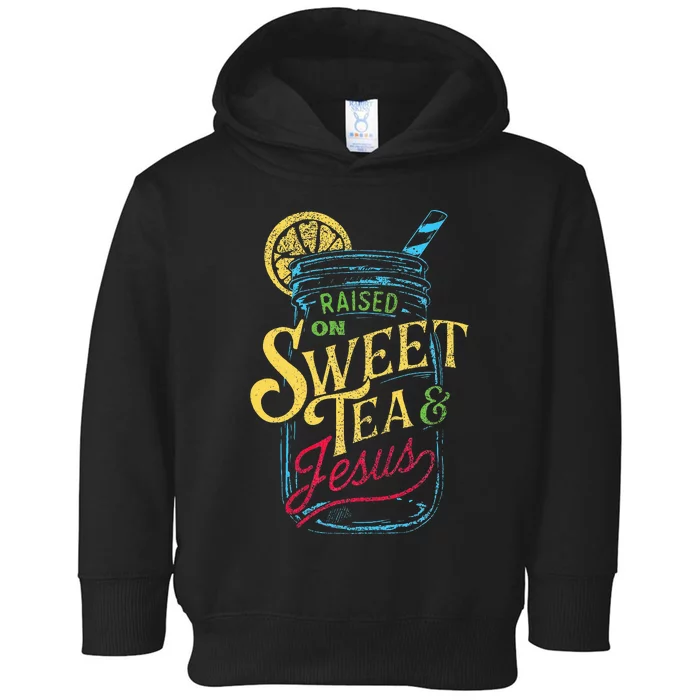 Raised On Sweet Tea & Jesus Southern Pride Iced Tea Toddler Hoodie