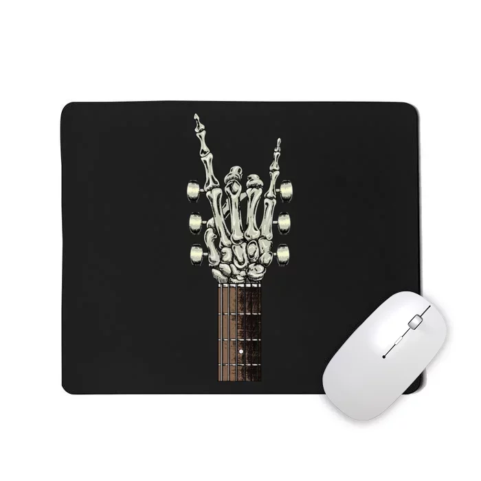 Rock On Skeleton Hand Guitar Rock & Roll Mousepad